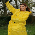 Waterproof fire resistant pvc adult rainwear